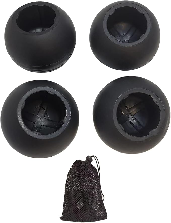 Camping Chair Anti Sink Rubber Ball Feet Anti Slipery Set of 4 Stability Outdoor Chair Leg Cap Fishing Hiking Uneven Floor Portable with A Mesh Sport Bag Inner Diameter(Fits 14mm Legs)