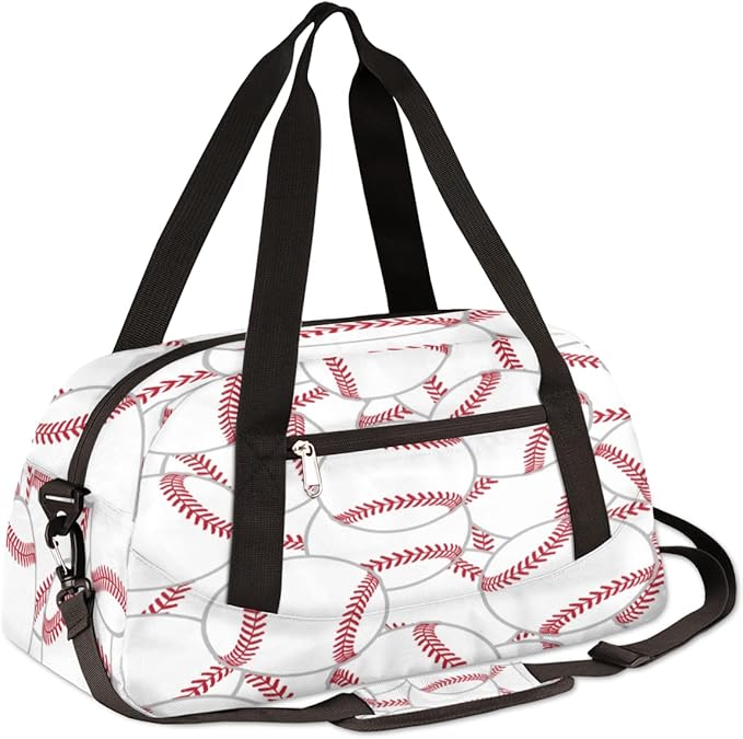 Sprot Baseball Kids Overnight Duffle Bags Boys Girls Teen Sports Gym Bag for Weekender Travel Gymnastics Dance Ballet