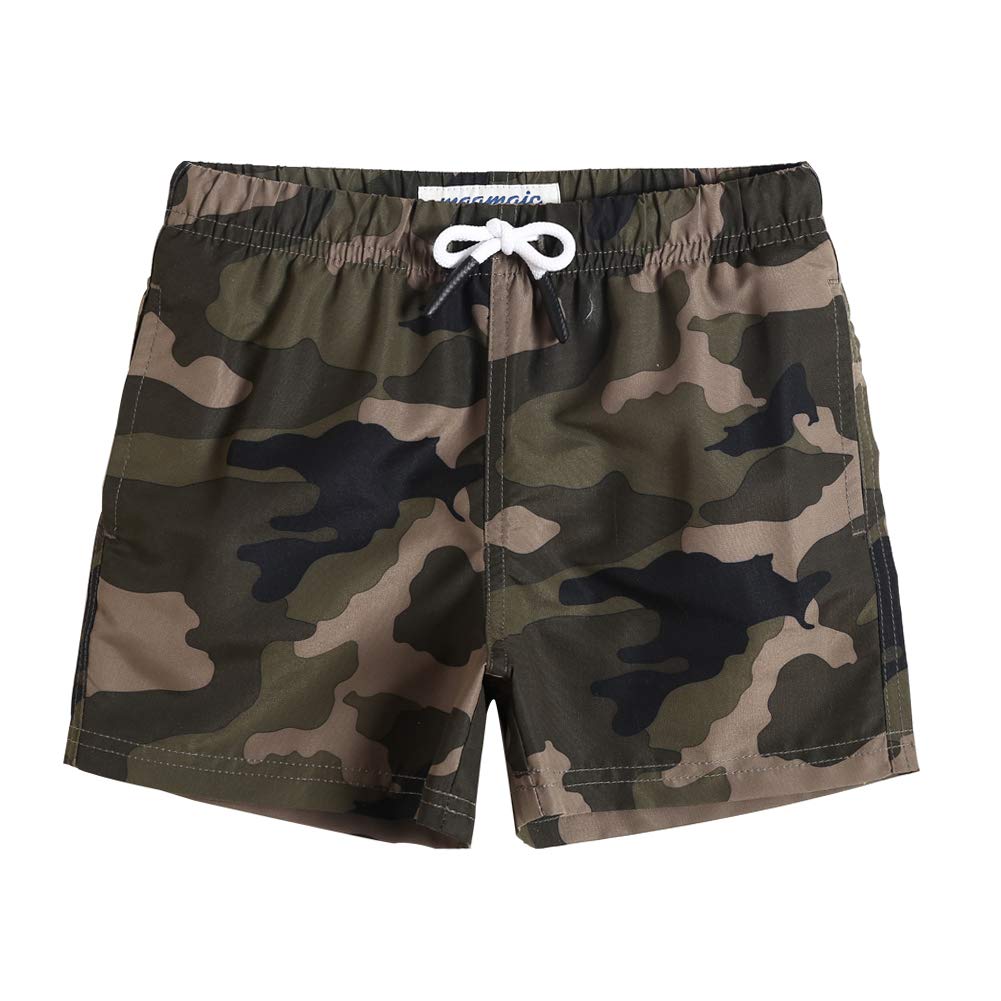 maamgic Boys Swim Trunks Toddler Swim Shorts Little Boys Bathing Suit Swimsuit Toddler Boy Swimwear,Camo-green,2 T