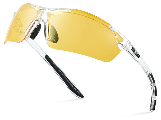 Xagger Polarized Wrap Around Sport Sunglasses for Men Women UV400 Baseball Softball Running Cycling Glasses