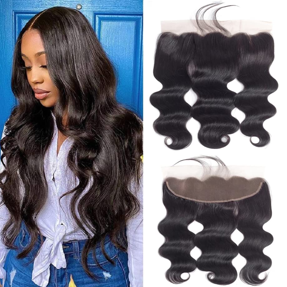 13X4 Body Wave Frontal Human Hair 20 Inch Hd Lace Frontal Closure 10A Unprocessed Brazilian Virgin Hair Ear To Ear Transparent L