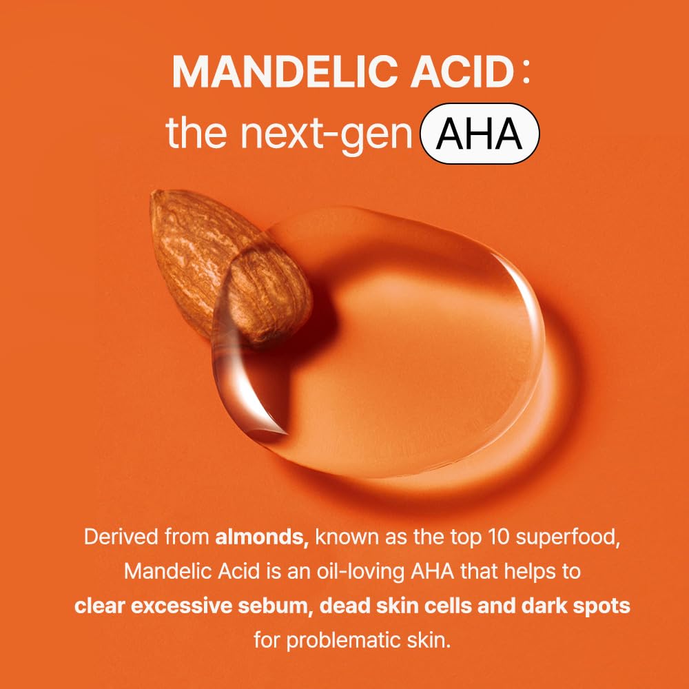 "BY WISHTREND Mandelic Acid 5% Skin prep Water, Gentle Skin exfoliator for face, Ideal for Sensitive Skin | Helping clogged pores and Pigmentation (4.05 Fl Oz - 120ml (Pack of 1)