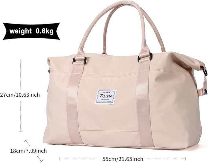 Travel Duffel Bag,Sports Tote Gym Bag,Shoulder Weekender Overnight Bag for Women