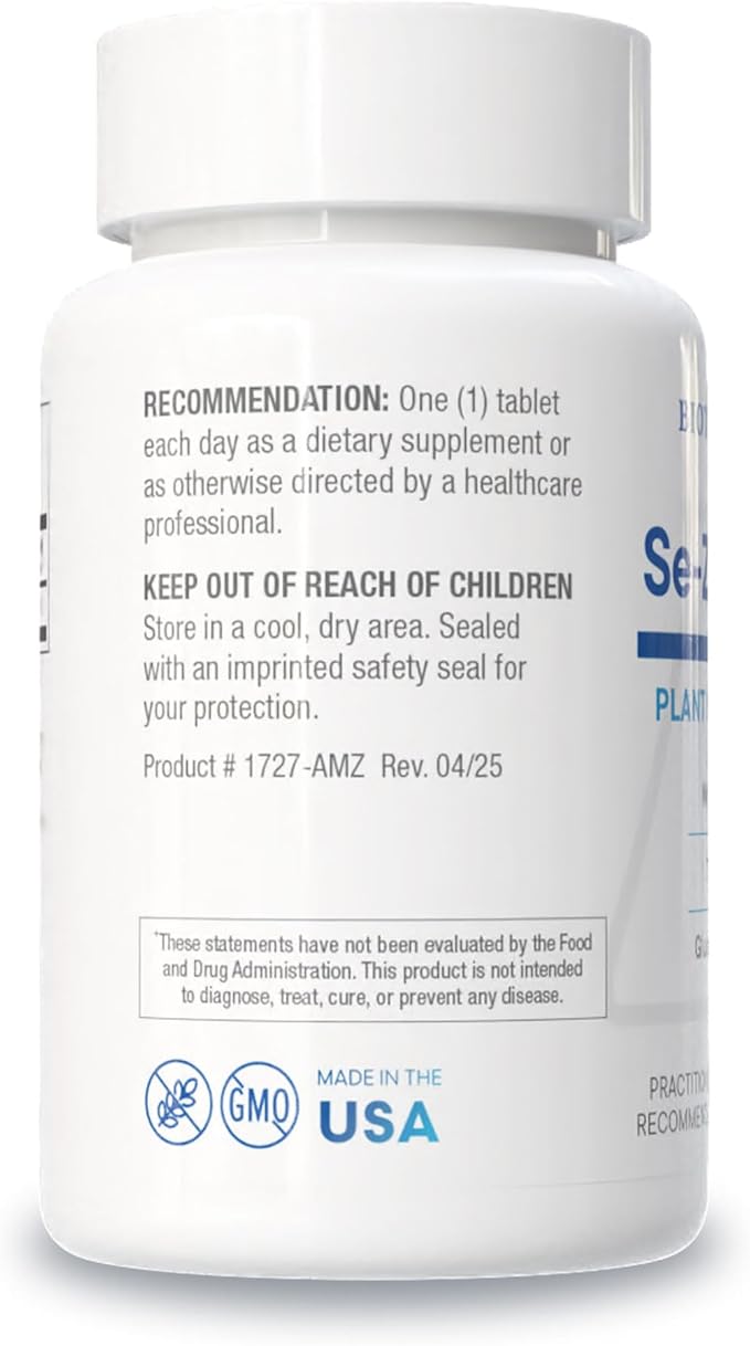 Biotics Research Se-Zyme Forte™– Whole Food Selenium Source, Thyroid Gland Function, DNA Production, Cognitive Health, Potent Antioxidant, 100 Tablets
