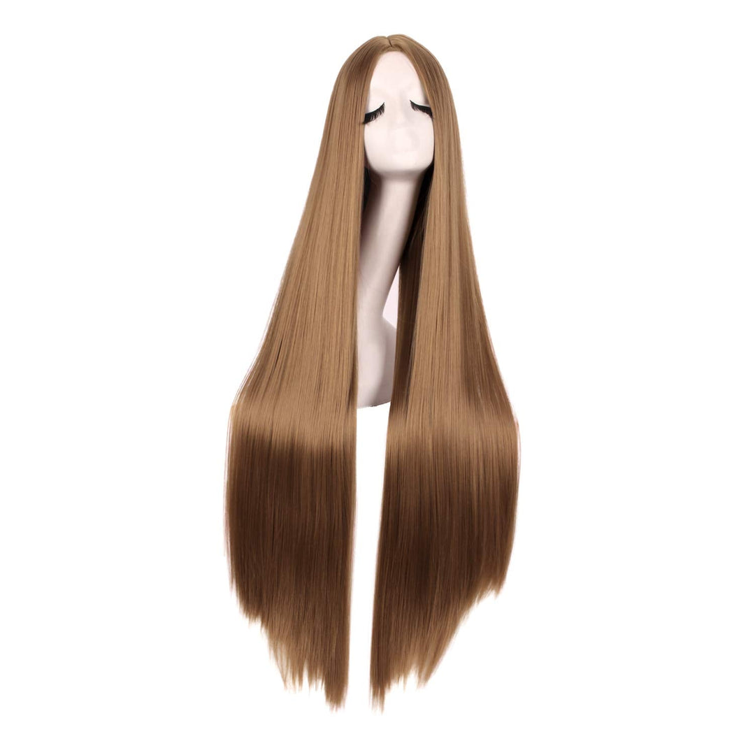 Mapofbeauty 40 Inch/100Cm Fashion Straight Long Costume Anime Cosplay Wig (Light Brown)