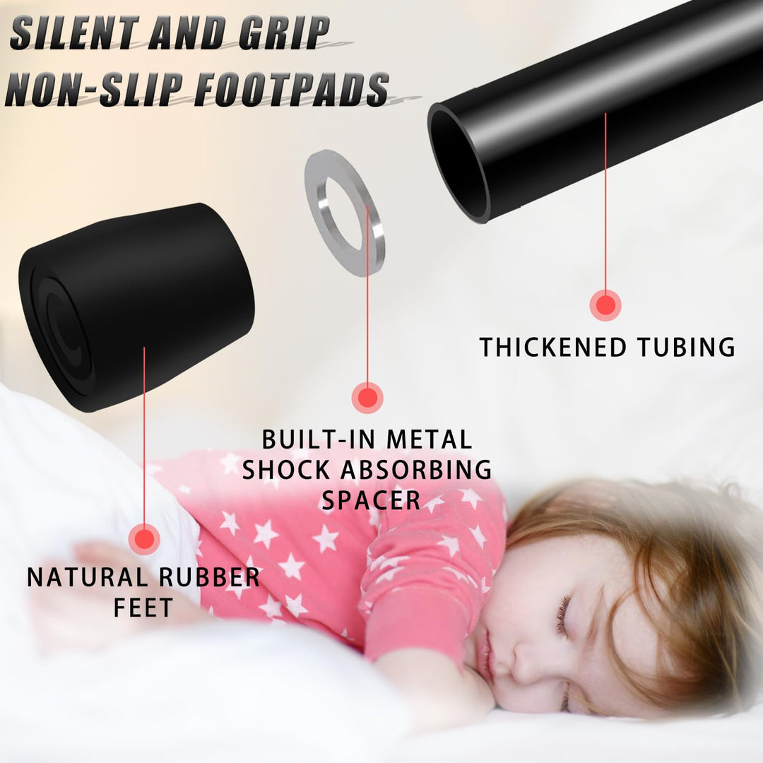 Gielmiy 48‘’Mini Trampoline for Adults，Silent rebounder Trampoline with 3 Adjustable Handle，Indoor/Garden/Workout Cardio,Safely Cushioned Bounce（Max Load 330lbs）