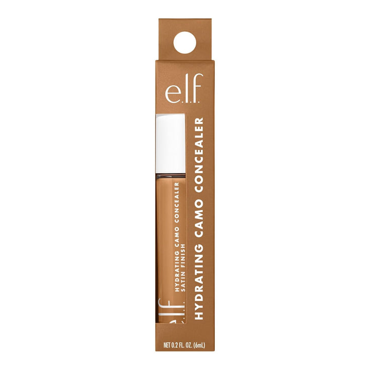 e.l.f. Hydrating Camo Concealer | Full-Coverage, Satin Finish | Vegan, Deep Cinnamon