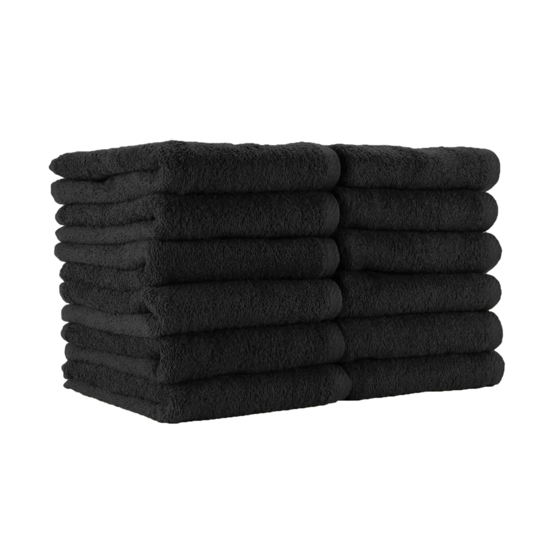 Arkwright Bleach Proof Salon Towels - Pack of 12 - Highly Absorbent, 100% Cotton, Quick Dry Spa Face Towel for Hair Stylist, Barber, Pedicure, and Esthetician, 16 x 27 in, Black