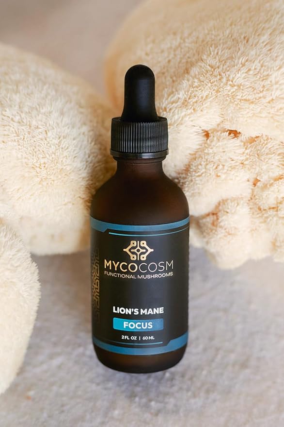 Lion's Mane Mushroom Supplement - Mushroom Extract to Support Focus & Memory - Mushroom Drops - Brain Health - Non-GMO, Vegan, Lab Tested - 2Fl Oz 60 Servings