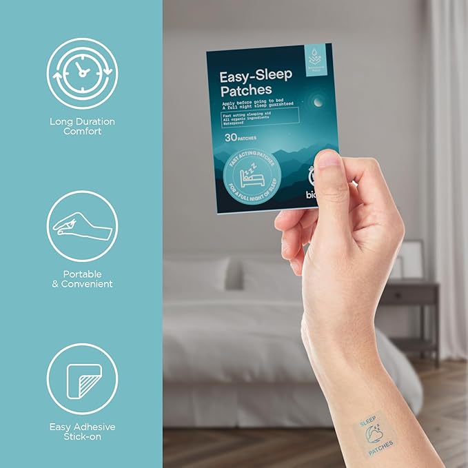Sleep Patches - 42 Patches | All-Natural Deep Sleep Tape for Women and Men. Relaxing, Restful, Nighttime Calm. Sleep Patches for Adults | Water Resistant Patch