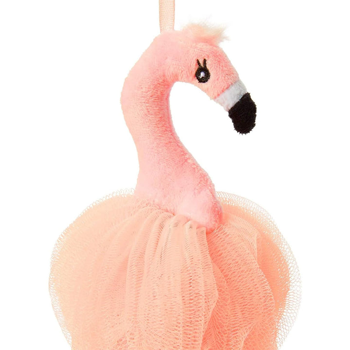 Juvale Pink Flamingo Loofah Bath Sponge Body Scrubber (3.5 x 11.5 in, 3 Pack)