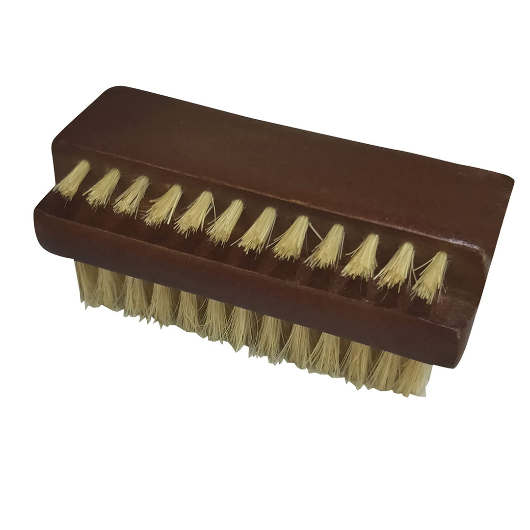 NewFerU Wooden Nail Brush Cleaner Rosewood Two Sided in Natural 100% Boar Bristle for Cleaning Hand Finger Foot Toe, Fingernail Toenail Scrub Brush for Men Women Kids Manicure Pedicure Care (1)