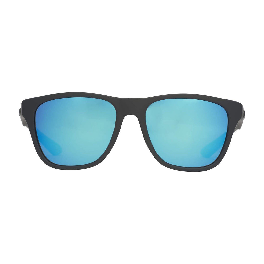 HUK, Polarized Lens Eyewear with Performance Frames, Fishing, Sports & Outdoors Sunglasses, (Swivel) Blue Mirror/Matte Black, Medium