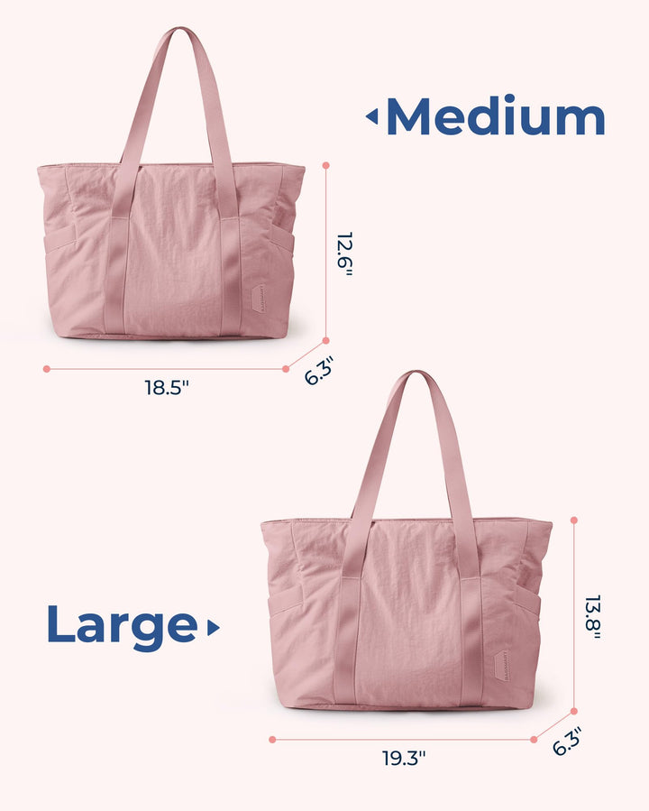 BAGSMART Tote Bag for Women with Zipper, Gym Tote with Compartments, Laptop Work Tote Nurse Dance Yoga Bag for Sport, Travel