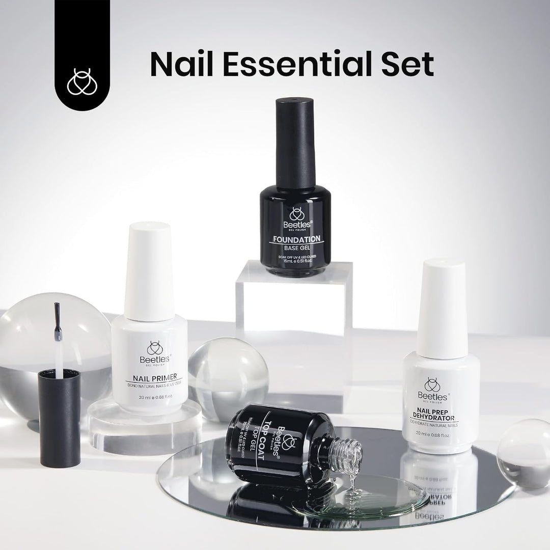 Beetles Gel Nail Polish Set | 3PCS 15ML | Long-Lasting Shine & Marble Effect