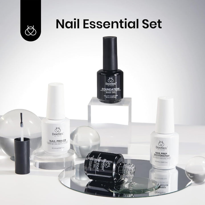 Beetles Gel Nail Polish Set | 3PCS 15ML | Long-Lasting Shine & Marble Effect