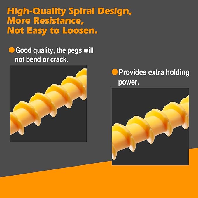 24 Pack Tent Stakes, Stakes for Inflatables, 7.5 inch Heavy Duty Spiral Design Outdoor Tent Stakes, Ground Stakes Ground Anchors Pegs, Yard Lawn Pegs Anchor for Canopy, Camping, Hiking, Beach