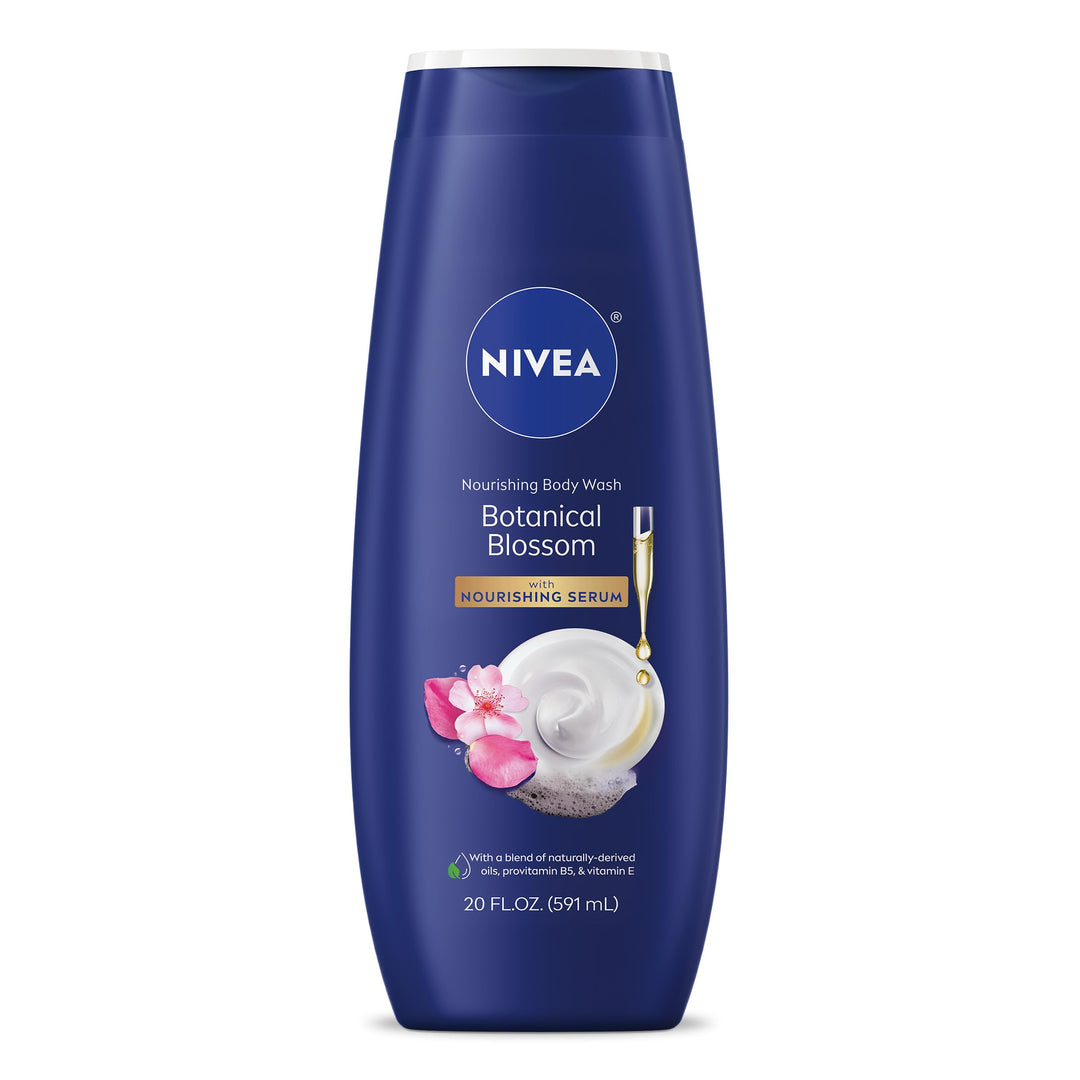 Nivea Nourishing Botanical Blossom Body Wash With Nourishing Serum, Moisturizing Body Wash For Women, Enriched With Provitamin B
