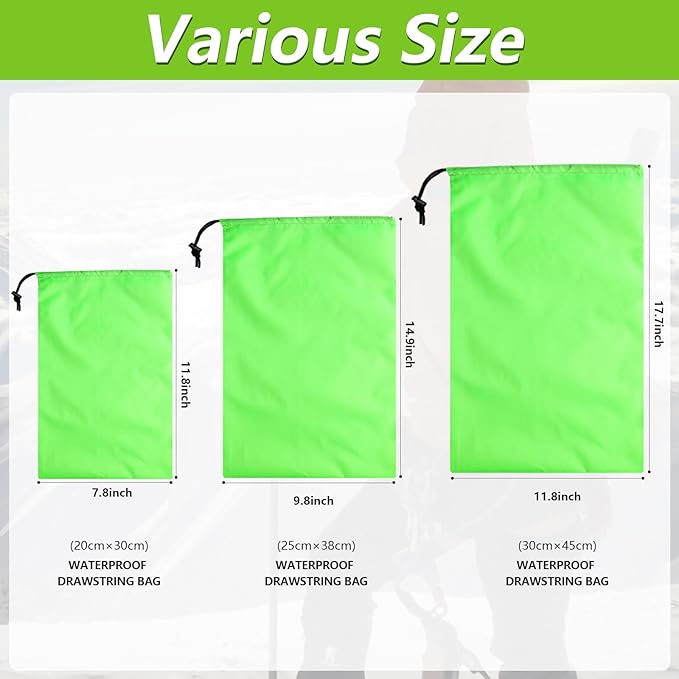 iMucci Upgrade Waterproof Drawstring Bag Sack Nylon Bag Ditty Bag for Gym Traveling, Hiking, Yoga, Shopping