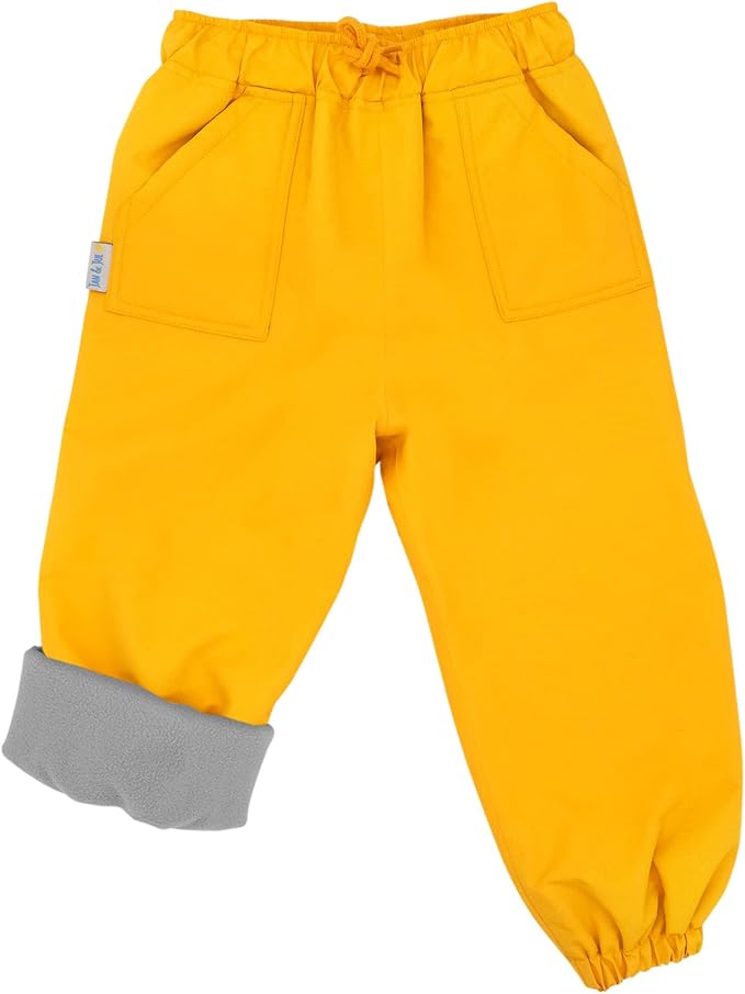 JAN & JUL Waterproof Fleece Lined Snow and Rain Pants for Toddlers and Kids