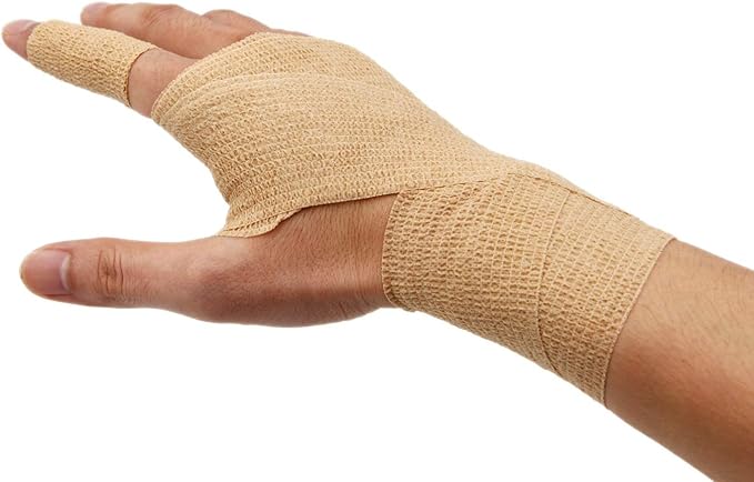 First Aid Bandages Cohesive Wrap Adhesive Self Adherent Tape Colorful (2-Inch, Skin)