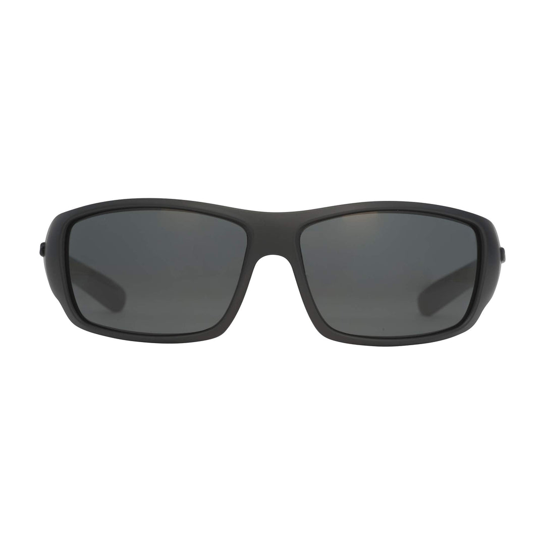 HUK, Polarized Lens Eyewear with Performance Frames, Fishing, Sports & Outdoors Sunglasses Oval, (Spearpoint) Gray/Matte Black, Medium/Large