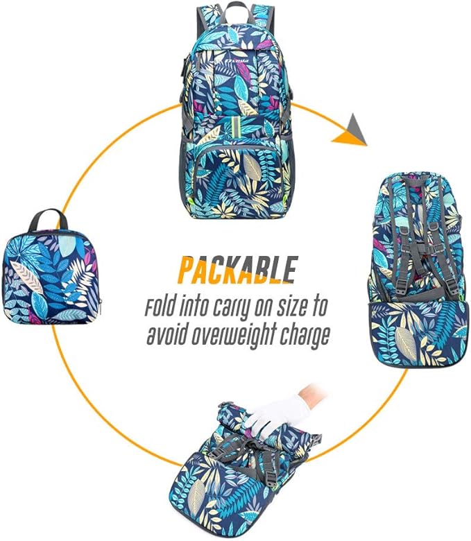 35L Lightweight Packable Backpack Waterproof Durable Hiking Travel Backpack Daypack