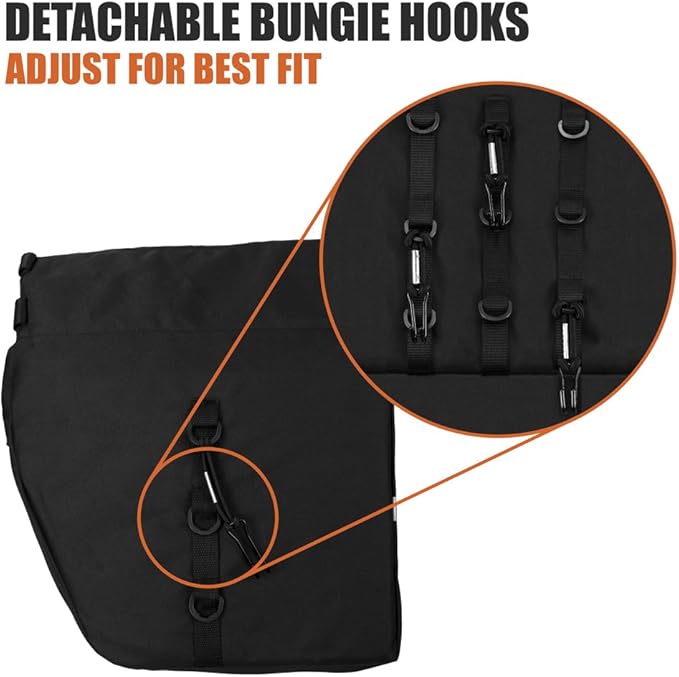 BV Bike Panniers 26L With Adjustable Hooks, Commuter Panniers For Bicycles With Carrying Handle, Bag With 3M Reflective Trim For More Visibility, Fit Most Rack