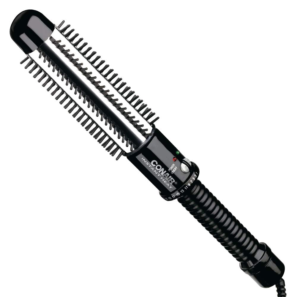 Conair Instant Heat Curling Iron Brush, 1 1/4-Inch Barrel - For Use On Short to Medium Length Hair