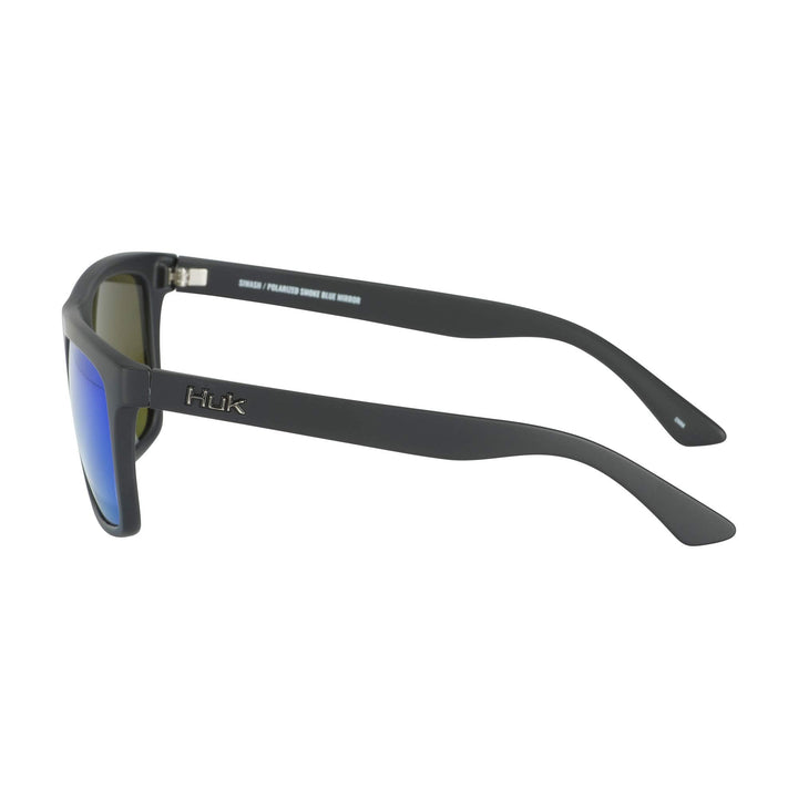 HUK, Polarized Lens Eyewear with Performance Frames, Fishing, Sports & Outdoors Sunglasses, (Siwash) Blue Mirror/Matte Black, Medium