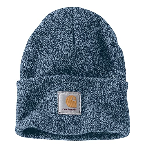 Carhartt Men's Knit Cuffed Beanie, Night Blue/Alpine Blue Marl, OFA