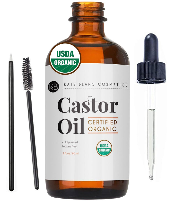 Organic Castor Oil | 100% Pure & Cold Pressed | Hair & Skin Moisturizer (2oz)