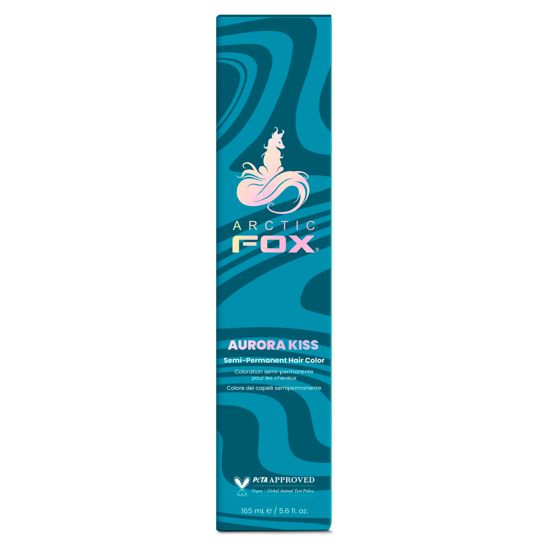 ARCTIC FOX Vegan and Cruelty-Free Semi-Permanent Hair Color Dye (5.6 Fl Oz, AURORA KISS)