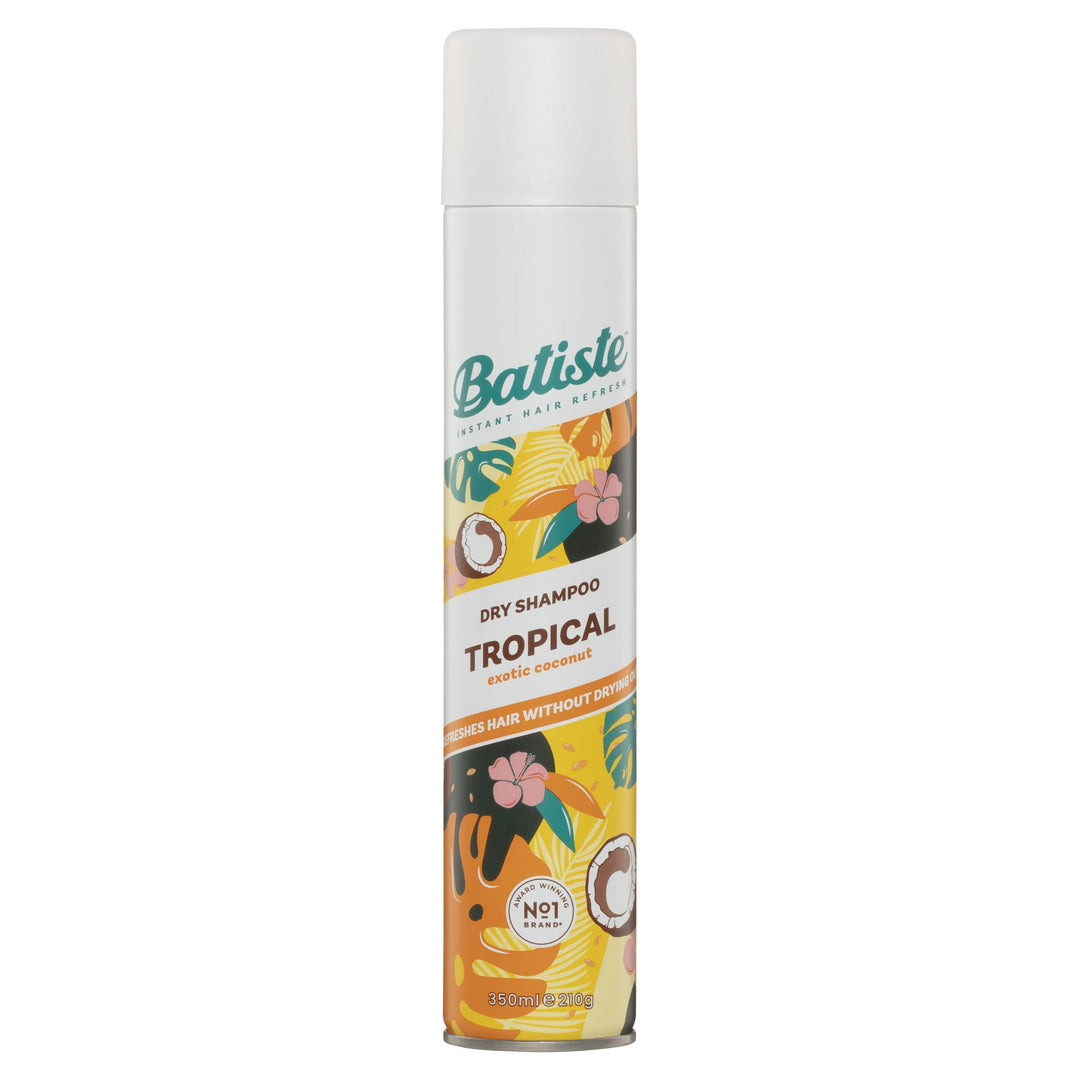 Batiste Dry Shampoo Tropical, Coconut & Floral Fragrance, No Rinse Spray 350Ml (11.8 Oz.) - 2 Pack