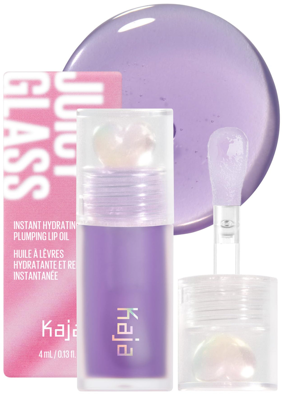 Kaja Lip Plumping - Juicy Glass 04 Grape Glowtini | Hydrating, Feel Plumped and Lightweight with Vitamin Tree Fruit Oil, Vegan, Cruelty-Free, Clear Tint Stain Shine Gloss Plumper, Long Lasting