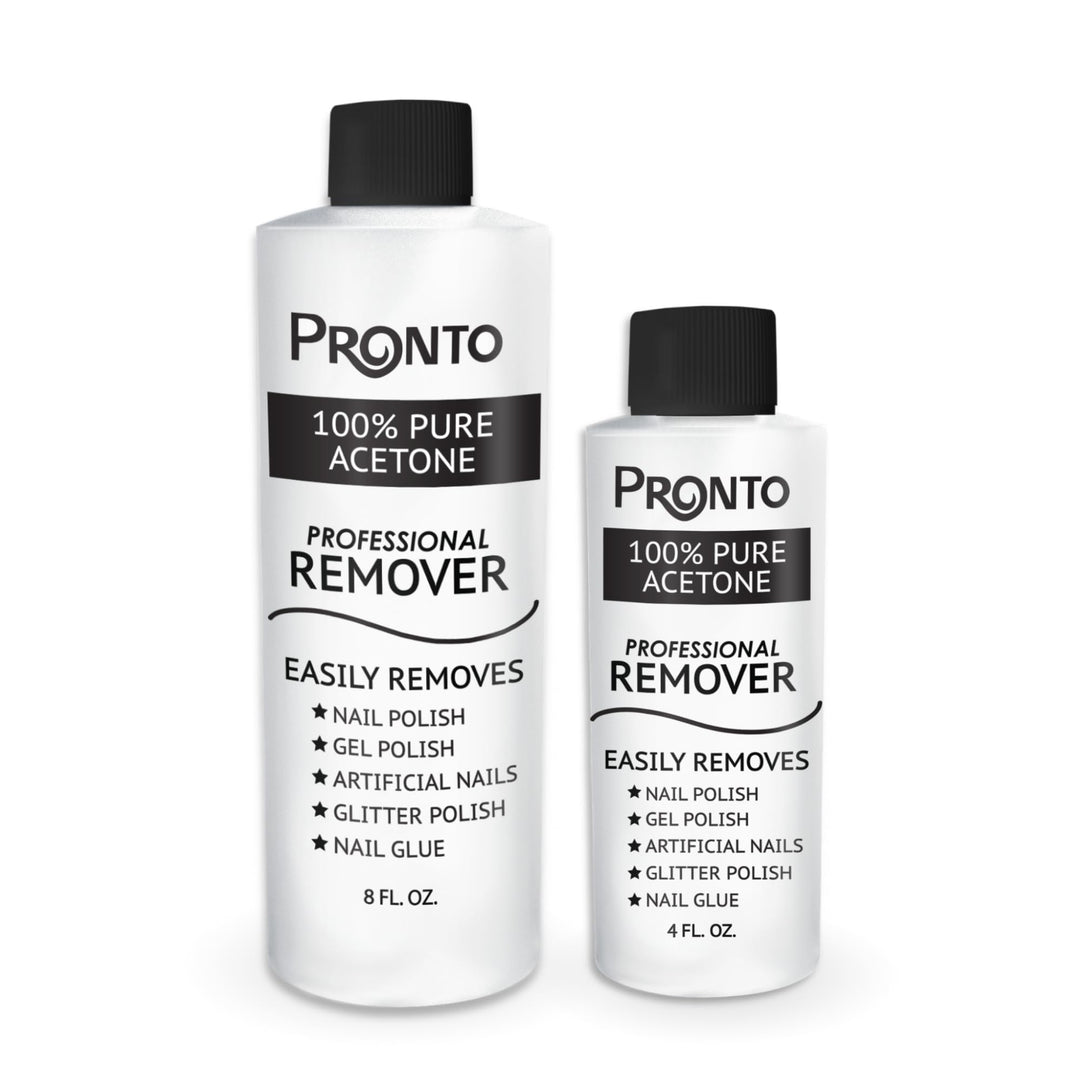 Pronto 100% Acetone Gel Nail Polish Remover - Gel Polish Remover for Nails | Acetone Nail Polish Remover & Acrylic Nail Remover for Removal of Glue, Gel & Dip | Gel Nail Remover, 12 Fl oz