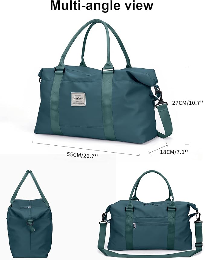 Travel Duffel Bag,Sports Tote Gym Bag,Shoulder Weekender Overnight Bag for Women