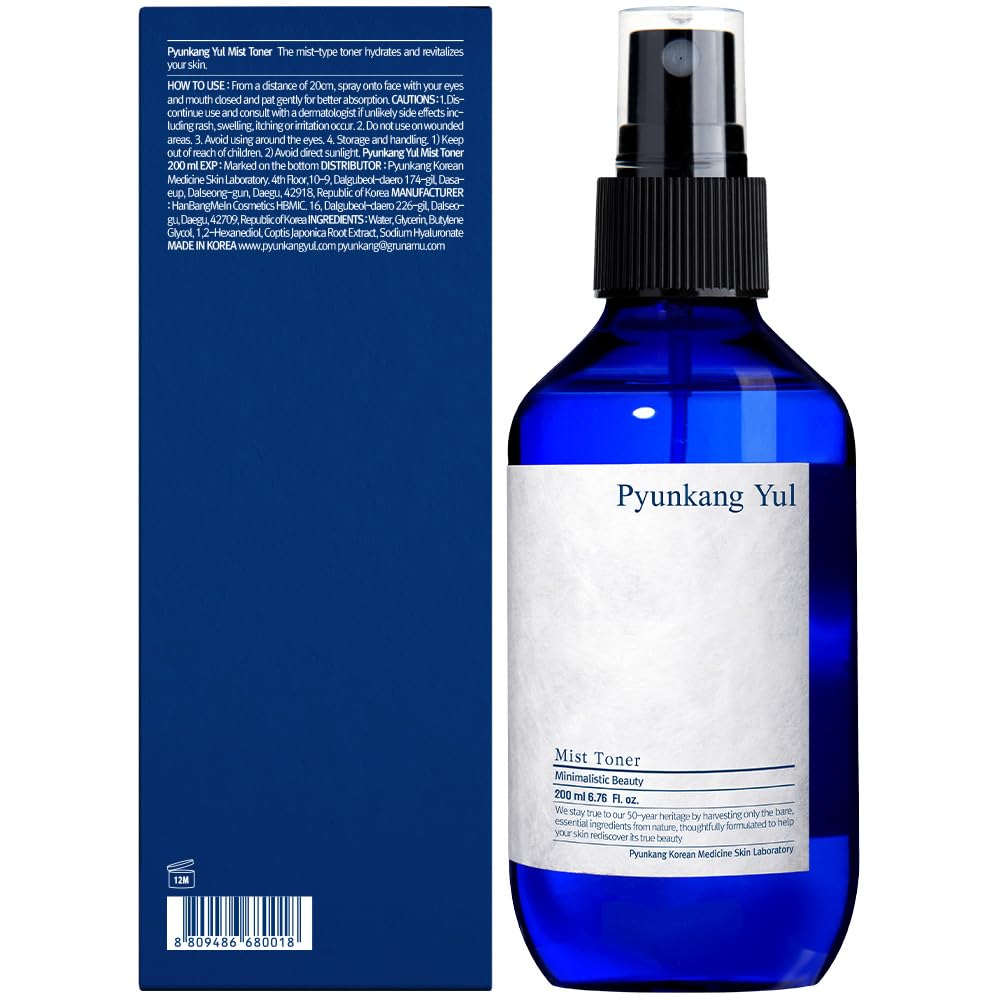 [PKY] Pyunkang Yul Mist Toner for Refreshing Hydration, Moisturizing Facial Spray Toner, Only 5 Ingredients, Zero-Irritation, Korean Skincare, (3.4 Fl. Oz, 200ml)