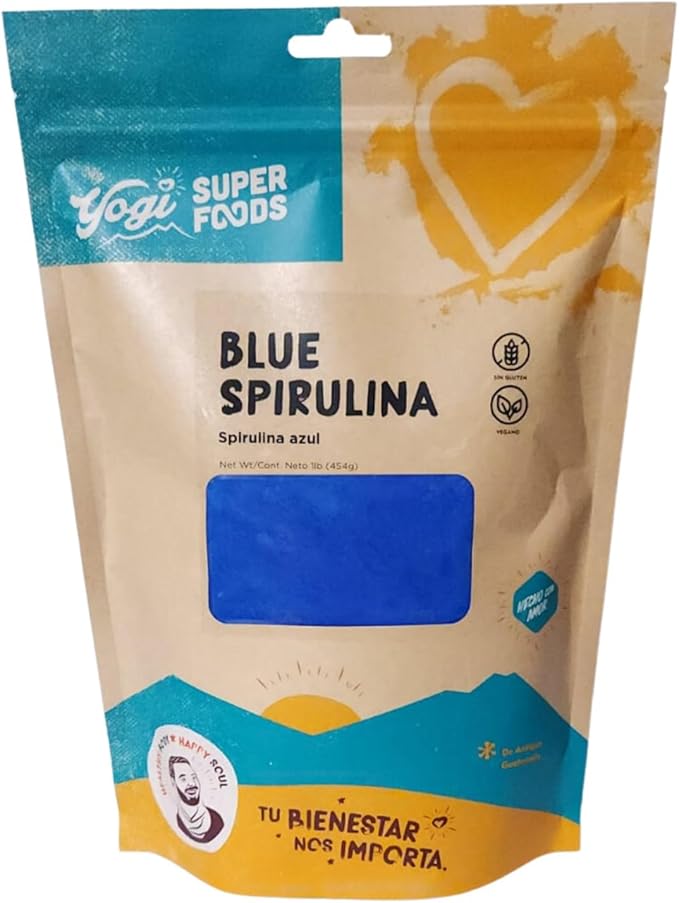 16oz Blue Spirulina Powder Made from Blue-Green Algae Extract - Superfood Plant, Rich Source of Protein, for Immune Support, Energy, Natural Food Coloring for Baking - 1lb Bag