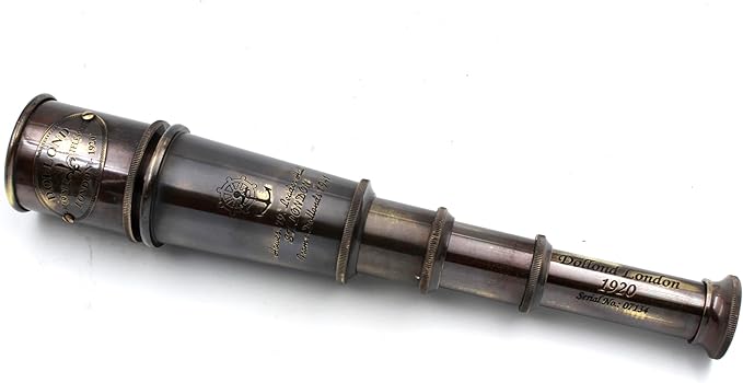 1920 Brass Maritime Vintage Telescope with Pure Leather Case...