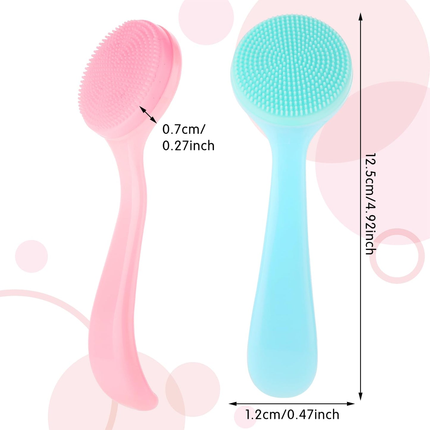 2 Pcs Face Scrubber Silicone Skincare Face Brush Cleanser Facial Cleansing Brushes for Cleaning and Exfoliating, Makeup Residues Removal