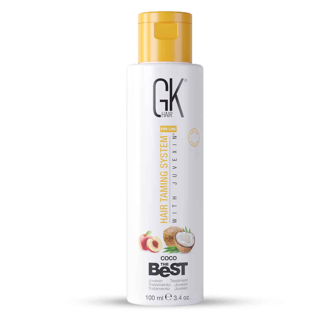 GK HAIR Global Keratin The Best COCO (3.4 Fl Oz/100ml) Smoothing Keratin Hair Treatment - Professional Brazilian Complex Blowout Straightening For Silky Smooth & Frizz Free Hair