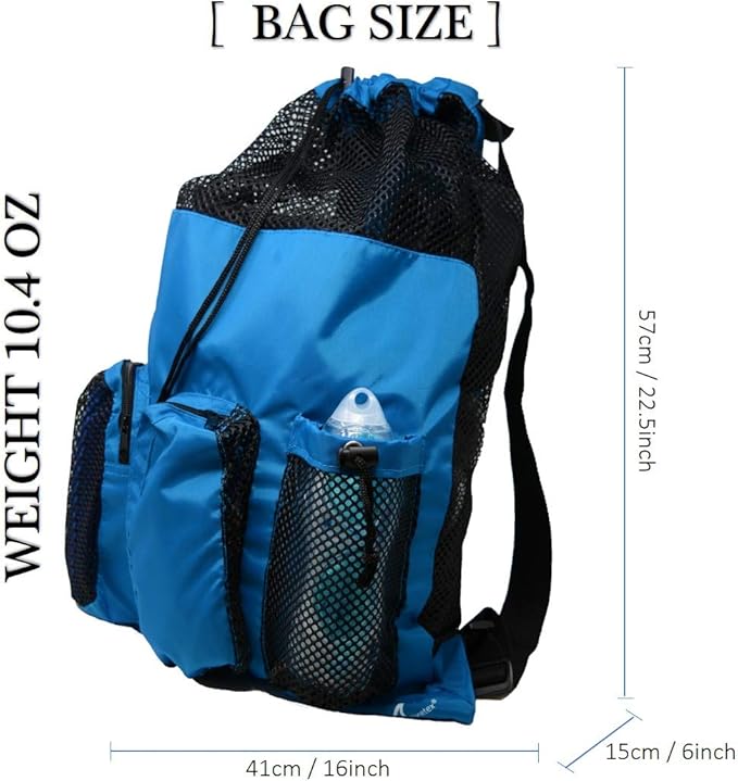 Adoretex Quick Dry Mesh Equipment Sport Drawstring Gym Swim Bag