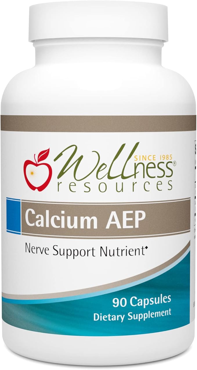 Calcium AEP for Nerves, Cell Membranes (925mg Ca-2-AEP Per Capsule, 90 Capsules)