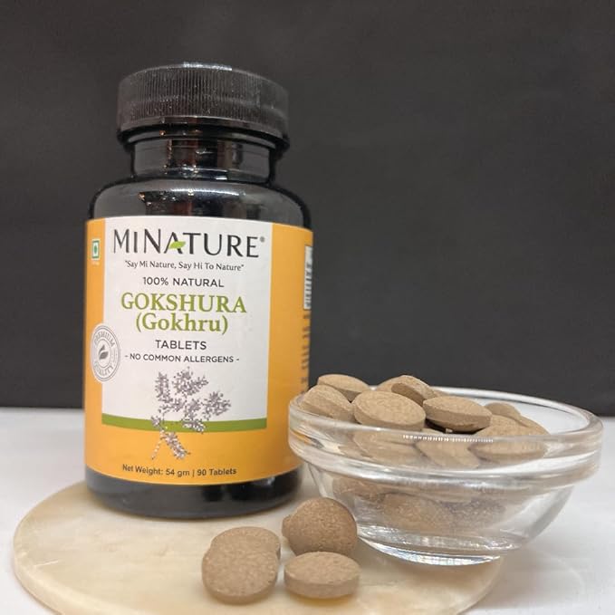 minature Gokshura (Gokhru) (Tribulus Terrestris) Tablets | Pure & Natural Plant Based Herbal Supplement| No Artificial additives, Gluten Free |90 Tablets, 45 Days Supply