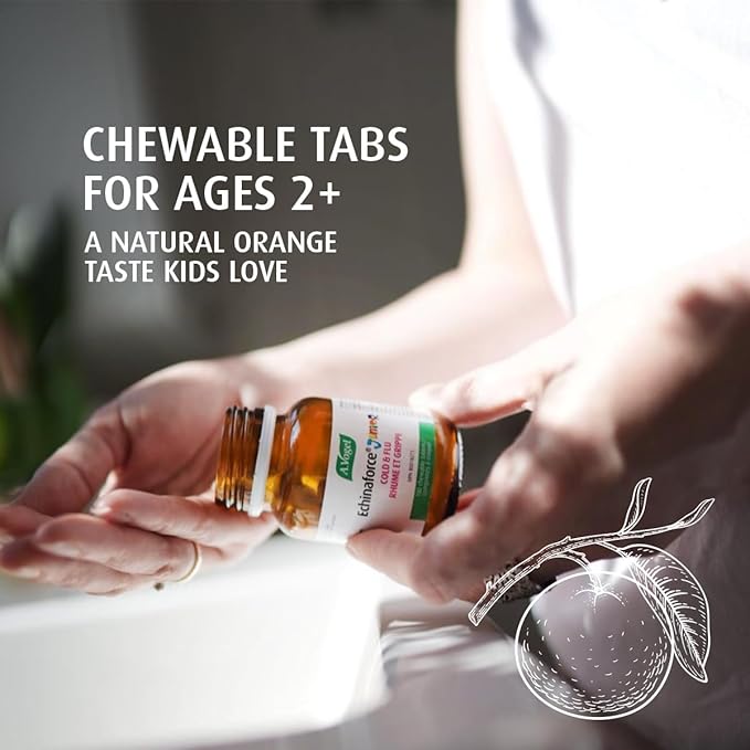 A.Vogel Echinaforce Junior Chewable Tabs | Organic Echinacea Tabs | Cold and Flu Symptoms Relief | Immune System Support | Children 2+ | 90Tabs
