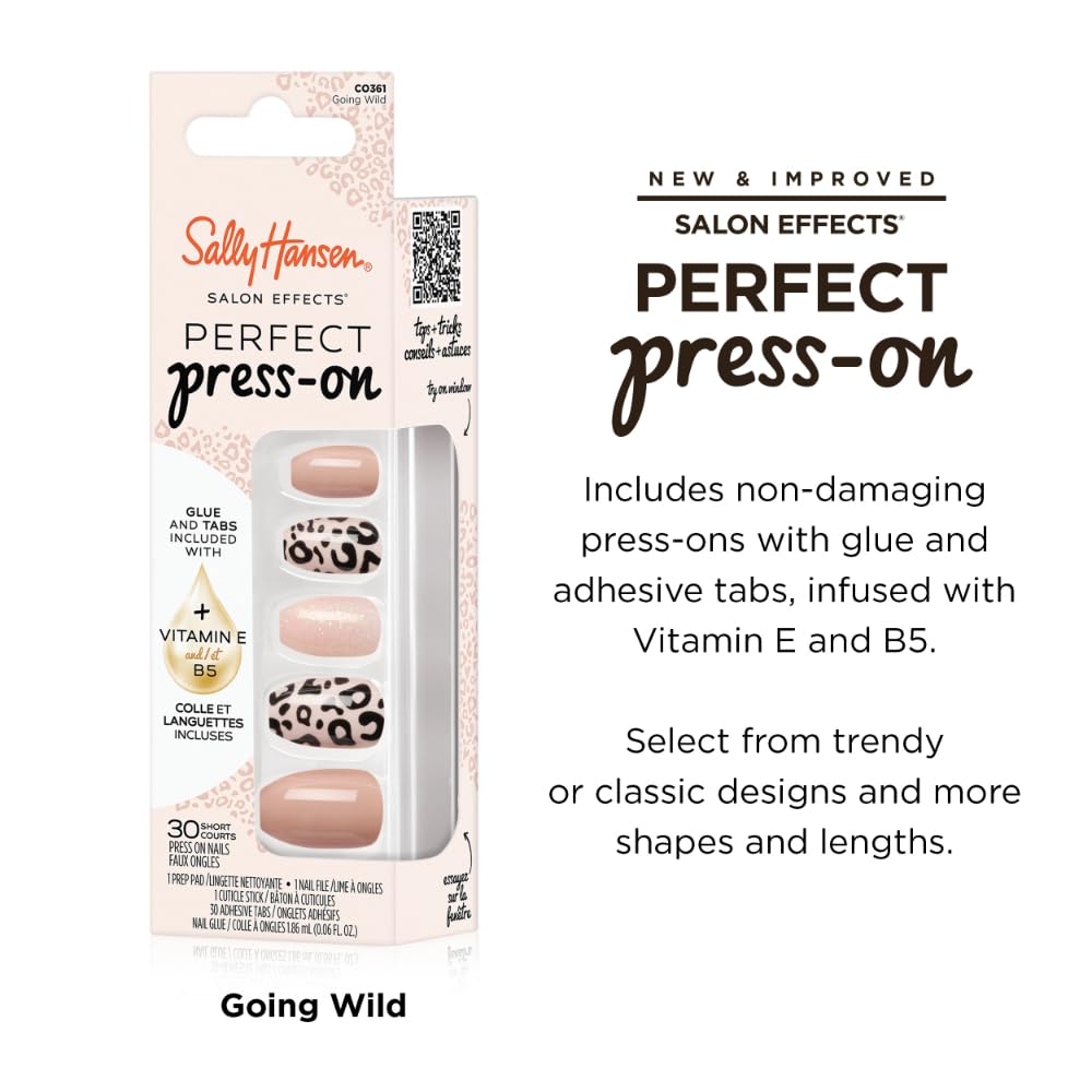 Sally Hansen Instant Cuticle Remover | 15-Second Gel & 30 Press-On Nail Designs