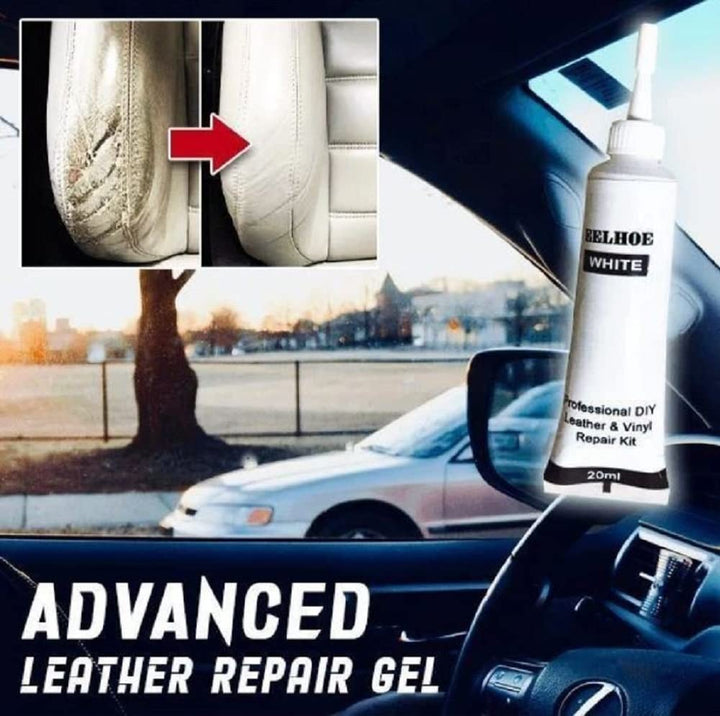 Advanced Leather Repair Gel - 2024 New Vinyl Upholstery Repair Kit, Professional DIY Leather Conditioner Restorer, Liquid Leather Repair Cream for Furniture, Boat or Auto Car Seats (Gray)