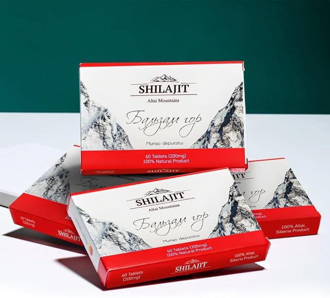 Altai Shilajit 120 Tablets Mountain Balsam Label - Original Altai Siberian 100% Pure Fulvic Acid and Trace Minerals