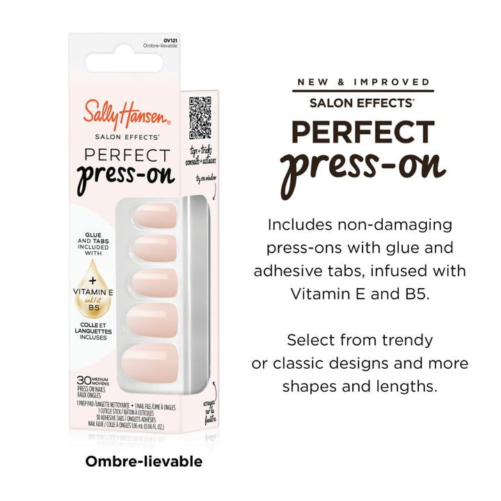 Sally Hansen Instant Cuticle Remover | Ombre Press-On Nails Kit | Nail Care Set